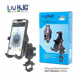 AKE - Motorcycle HJG Phone Holder Shockproof Bike Handlebar Mirror Mobile Phones Holder for 4.7-7 inch Cell phone Adjustable Mount Bracket