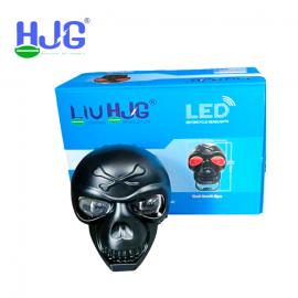 LIU HJG Skull Skeleton 3in1 White Yellow External LED Fog Devil RED DRL Light 30 watt with Voltage Controller Kit Motorcycle Car