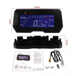 Universal Motorcycle Z1 Digital Meter LCD Speedometer Trip RPM Fuel Gauge Clock High Quality with accessories