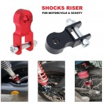 AKE - 2-PCS Motorcycle Rear Shock Height Extension Risers | Aluminum Alloy Suspension Extender for Motorbikes, Scooty & Scooters | Enhanced Ride Height & Stability
