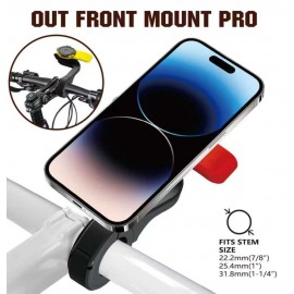 AKE - Universal Motorcycle & Bicycle Phone Holder | Shock-Absorbing Quick Lock Stand for MTB, Scooter & Motorbikes | 360° Rotating Smartphone Mount