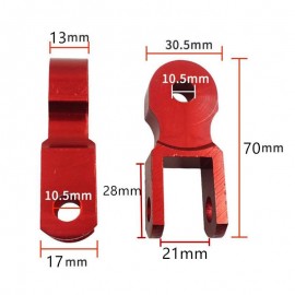 AKE - 2-PCS Motorcycle Rear Shock Height Extension Risers | Aluminum Alloy Suspension Extender for Motorbikes, Scooty & Scooters | Enhanced Ride Height & Stability
