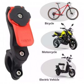 AKE - Universal Motorcycle & Bicycle Phone Holder | Shock-Absorbing Quick Lock Stand for MTB, Scooter & Motorbikes | 360° Rotating Smartphone Mount