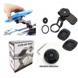 AKE - Universal Motorcycle & Bicycle Phone Holder | Shock-Absorbing Quick Lock Stand for MTB, Scooter & Motorbikes | 360° Rotating Smartphone Mount