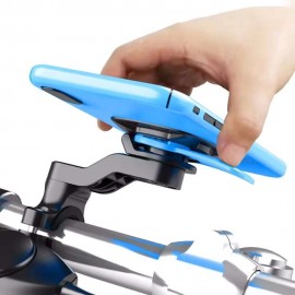 AKE - Universal Motorcycle & Bicycle Phone Holder | Shock-Absorbing Quick Lock Stand for MTB, Scooter & Motorbikes | 360° Rotating Smartphone Mount