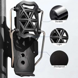 AKE - Universal 360° Rotatable Motorcycle Cup Holder  Anti-Shake Water Bottle Mount for Handlebars & Crash Bars  Durable Nylon Mount for MTB, Touring & Commuter Bikes