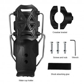 AKE - Universal 360° Rotatable Motorcycle Cup Holder  Anti-Shake Water Bottle Mount for Handlebars & Crash Bars  Durable Nylon Mount for MTB, Touring & Commuter Bikes