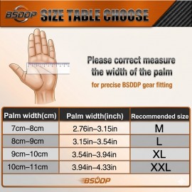BSDDP Tactical Motorcycle Racing Gloves Mobile Friendly Bike Gloves MCS-42 Hard Knuckle Protection & Breathable Leather Summer Winter Gloves with reflectors Black