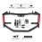 AKE - Universal Shorty Batman Style Crash Protector Bar for Motorcycles with LED Mount | Heavy-Duty Matt Black Safety Guard with Red Reflectors ABS Coated | Fits YBR, CB150F, GS150, CG125 & More