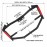 AKE - Universal Shorty Batman Style Crash Protector Bar for Motorcycles with LED Mount | Heavy-Duty Matt Black Safety Guard with Red Reflectors ABS Coated | Fits YBR, CB150F, GS150, CG125 & More