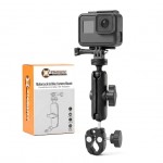 Motorcycle Handlebar Mount 360 Rotation Angle Adjustable for Action Sports cam GoPro Hero Motorbike Multi Function Super Clamp for Cycling Panoramic Video