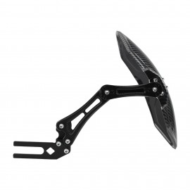 AKE - Universal Adjustable Motorcycle Rear Fender | Carbon Fiber Texture Mudguard with Aluminum Alloy Bracket | Splash Protection for 125cc-600cc Bikes & Scooters