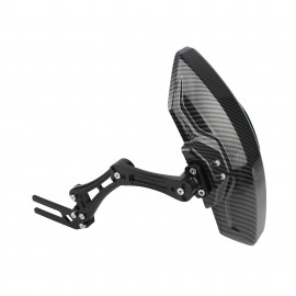 AKE - Universal Adjustable Motorcycle Rear Fender | Carbon Fiber Texture Mudguard with Aluminum Alloy Bracket | Splash Protection for 125cc-600cc Bikes & Scooters