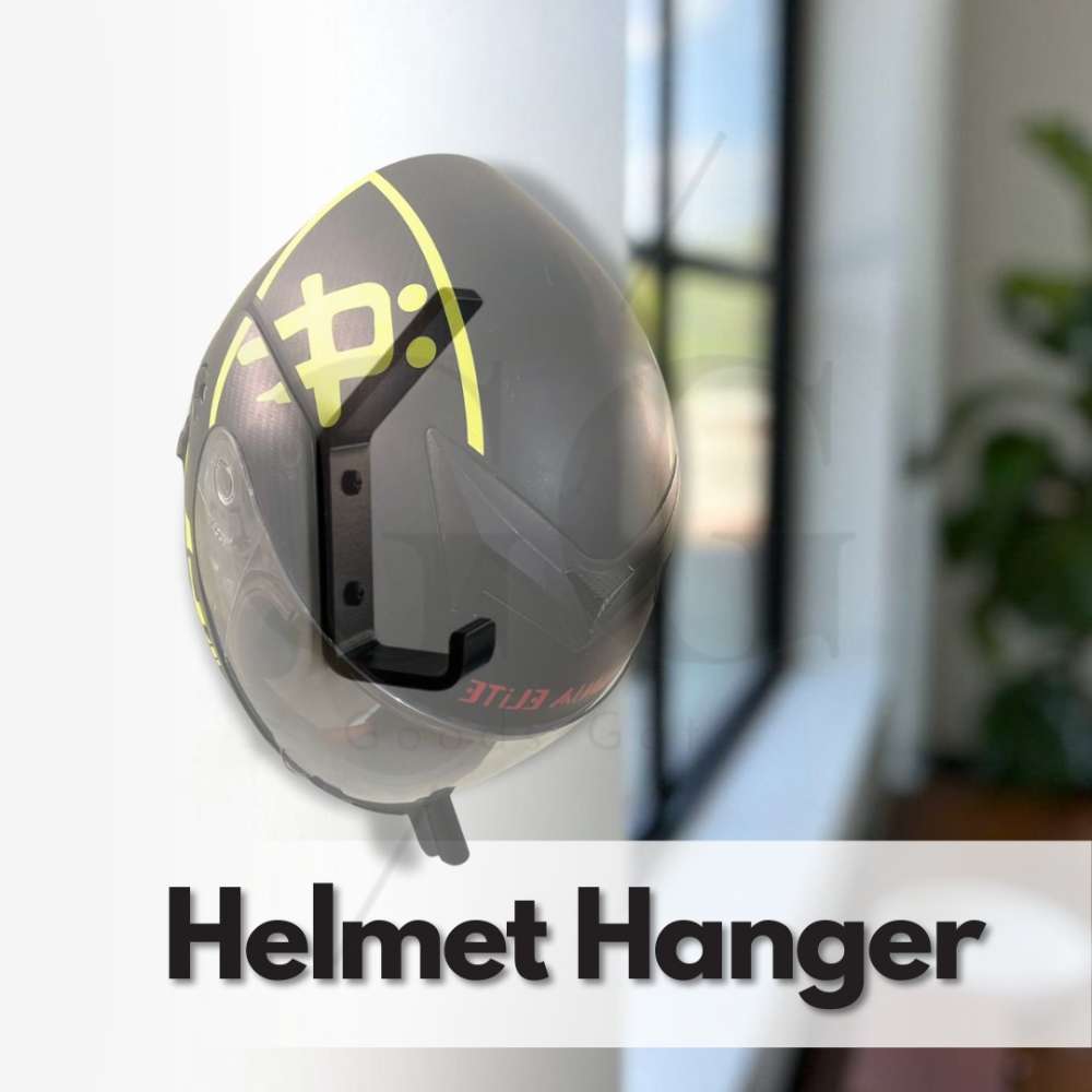 High-Density Aluminum Helmet Wall Mount Hanger | Anti-Rust & Powder Coated Heavy-Duty Rack for Motorcycle Gear, Jackets & Bags