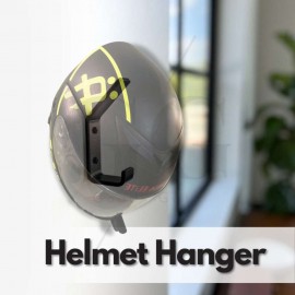 High-Density Aluminum Helmet Wall Mount Hanger | Anti-Rust & Powder Coated Heavy-Duty Rack for Motorcycle Gear, Jackets & Bags