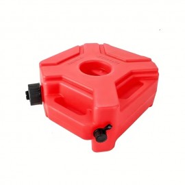 AKE - 5L Portable Jerry Can Fuel Bottle | Lockable Extra Reserve Petrol & Diesel Tank | Heavy-Duty Motorcycle Gasoline Container with Built-in Spout | Touring Fuel Bottle
