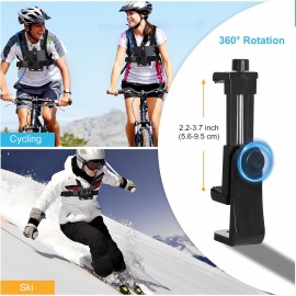 PROBIKER - Adjustable Phone Chest Mount Harness | POV Action Camera & Mobile Vlogging Strap for Cycling, Motovlogging & Hiking | Universal Anti-Shake Smartphone Holder