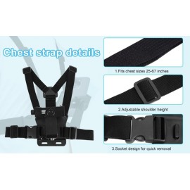 PROBIKER - Adjustable Phone Chest Mount Harness | POV Action Camera & Mobile Vlogging Strap for Cycling, Motovlogging & Hiking | Universal Anti-Shake Smartphone Holder