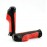AKE - Spyker Universal 7/8" Motorcycle Handlebar Grips | Anti-Skid Aluminum & Soft Rubber Hand Grips for Touring & Commuter Bikes | Red & Black