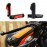 AKE - Spyker Universal 7/8" Motorcycle Handlebar Grips | Anti-Skid Aluminum & Soft Rubber Hand Grips for Touring & Commuter Bikes | Red & Black