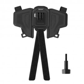 BSDDP 2nd Gen Motorcycle Helmet Chin Mount for Action Cameras – Flexible Strap Clamp Holder for GoPro Hero 12/11/10, Insta360 X3/X4/Ace Pro, DJI Action 4/Osmo Pocket 3