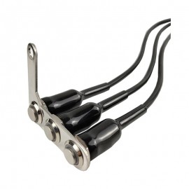 3-in-1 Universal Motorcycle Handlebar Switch Cluster - Waterproof Stainless Steel Control Panel with LED (Horn, Headlight, Fog & Turn Signal)