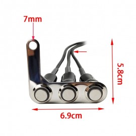 3-in-1 Universal Motorcycle Handlebar Switch Cluster - Waterproof Stainless Steel Control Panel with LED (Horn, Headlight, Fog & Turn Signal)