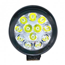HJG 12-14 Beads External Motorcycle LED Focus Lights - 36W/42W Multi-Function White, Yellow & Flasher Models