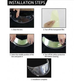 Universal Anti-Fog Patch Visor Film for Helmet / Rainproof High Definition, Long Lasting Anti-Fogging with Wide Visual Field - High Quality