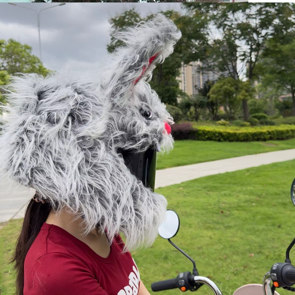 evil rabbit motorcycle helmet cover Uchoose Covers are Suitable for Most Full Face Helmets, Cross Section Helmets, Christmas Hats, Fun Riding Gear and Gifts (Demon Bunny) : Buy Online at Best Price in KSA Children will laugh Evil Bunny Motorcycle Helmet Cover