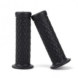 Universal 7/8" Motorcycle Hand Grips - Non-Slip Gel Rubber Handlebar Grips for Cafe Racer, Dirt Bike, Honda, Suzuki, Yamaha