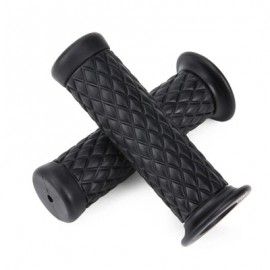 Universal 7/8" Motorcycle Hand Grips - Non-Slip Gel Rubber Handlebar Grips for Cafe Racer, Dirt Bike, Honda, Suzuki, Yamaha