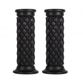 Universal 7/8" Motorcycle Hand Grips - Non-Slip Gel Rubber Handlebar Grips for Cafe Racer, Dirt Bike, Honda, Suzuki, Yamaha