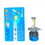 HJG M3 Mini LED Headlight Bulb - 60W Super Bright White - Upgraded Version with Cooling Fan
