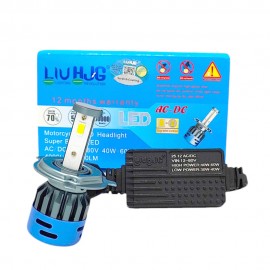 HJG M3 Mini LED Headlight Bulb - 60W Super Bright White - Upgraded Version with Cooling Fan