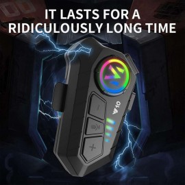 Y10 Motorcycle Helmet Bluetooth Headset - Bluetooth 5.3 Smart Noise Reduction - IPX6 Waterproof HiFi Headphones