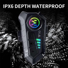 Y10 Motorcycle Helmet Bluetooth Headset - Bluetooth 5.3 Smart Noise Reduction - IPX6 Waterproof HiFi Headphones