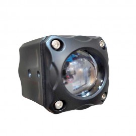 HJG 20W Square LED Motorcycle Fog Light – 4-Mode White, Yellow, Flasher & Red DRL – Full Metal Body