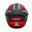 JIEKAI 902 Flip Up Motorcycle Helmet - Mesh Red Black Matt Finish - DOT Certified Dual Visor with Spoiler