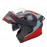 JIEKAI 902 Flip Up Motorcycle Helmet - Mesh Red Black Matt Finish - DOT Certified Dual Visor with Spoiler