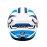 JIEKAI 902 Flip Up Motorcycle Helmet - Mesh White Blue Matt Finish - DOT Certified Dual Visor with Spoiler