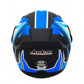 JIEKAI Motorcycle Helmet 902 Feather Blue White Motorcycle Uncovered Helmet Flip up Chin Double Visor Full Face New Model