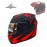 Scorpion Modular Flip-Up Motorcycle Helmet - Dual Visor Matt Finish - Red Black