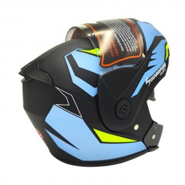 Scorpion Modular Flip-Up Motorcycle Helmet - Dual Visor Matt Finish - Sky Blue Black