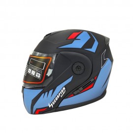Scorpion Modular Flip-Up Motorcycle Helmet - Dual Visor Matt Finish - Blue Black