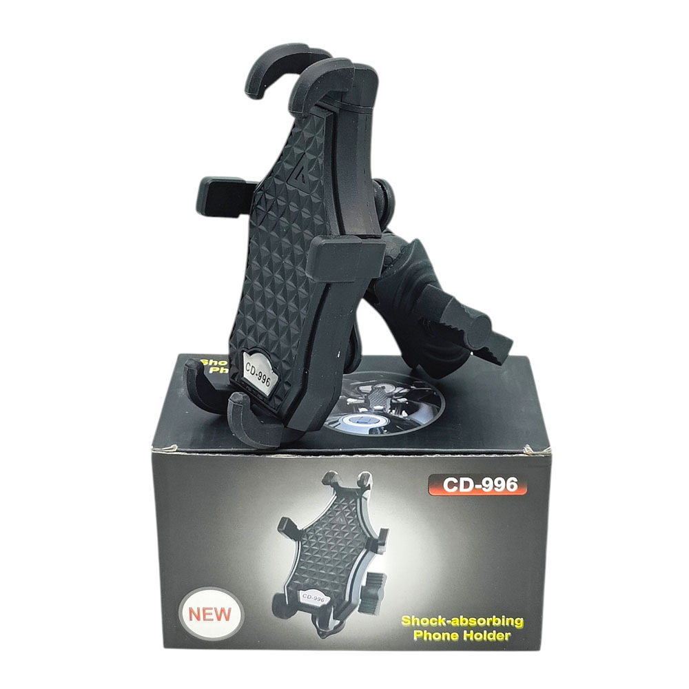Shockproof Motorcycle Phone Holder - Adjustable Handlebar Mount for 4.7-7 inch Smartphones - Best for Motovlogging CD-996