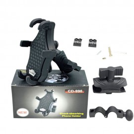 Shockproof Motorcycle Phone Holder - Adjustable Handlebar Mount for 4.7-7 inch Smartphones - Best for Motovlogging CD-996