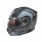 Vector VT 260 Modular Flip-Up Helmet - Dual Visor with Reflector - DOT Certified Matt Grey Black