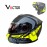 Vector VT 260 Modular Flip-Up Helmet - Dual Visor with Reflector - DOT Certified Matt Black Neon