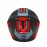 Vector VT 260 Modular Flip-Up Helmet - Dual Visor with Reflector - DOT Certified Matt Black Red